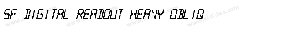SF Digital Readout Heavy Oblique字体转换